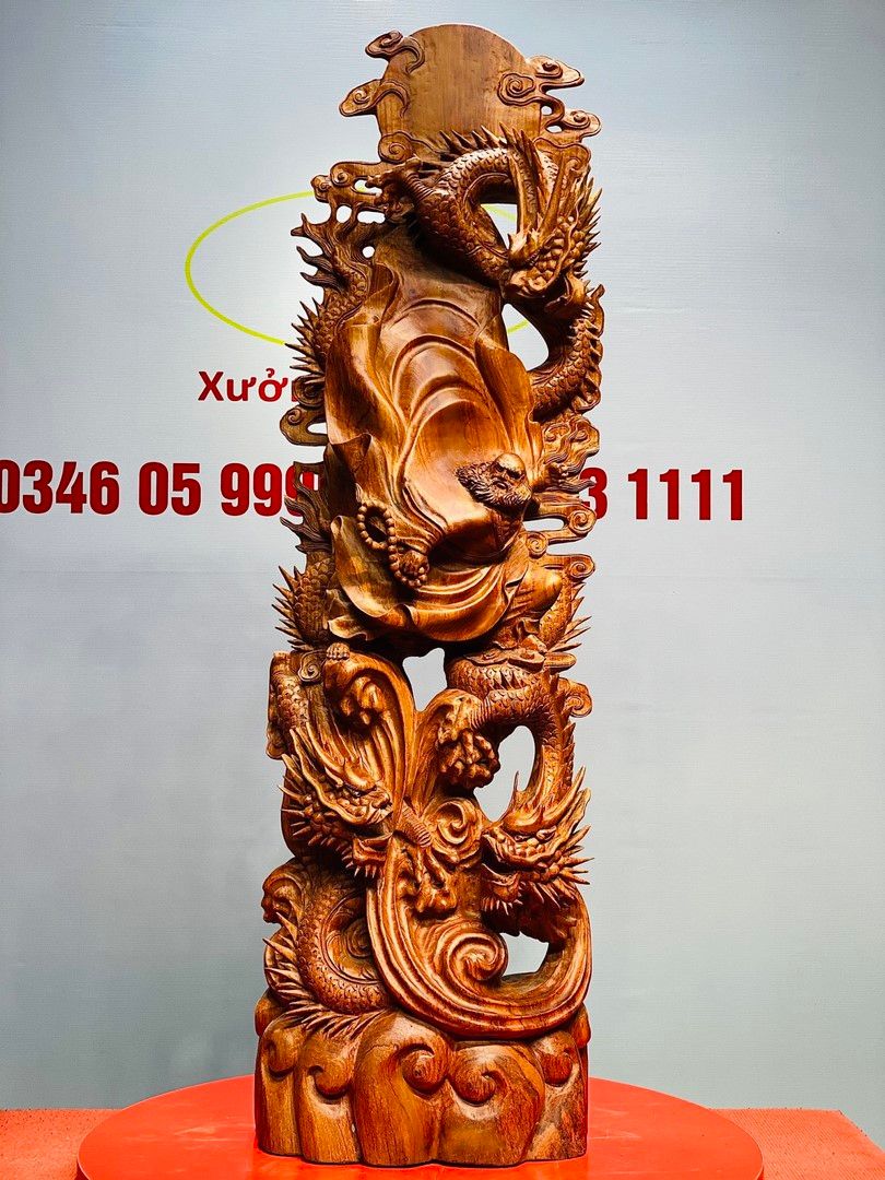 Đạt Ma Hàng Tam Long Gỗ Hương