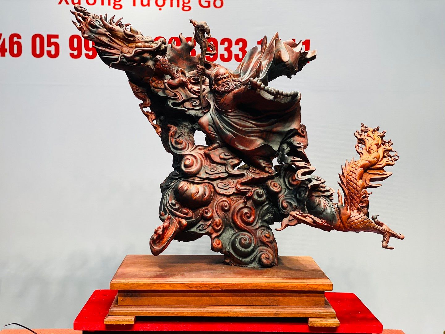 Đạt Ma Hàng Long Gỗ Trắc