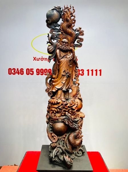 Đạt Ma Hàng Long Trấn Ngọc Gỗ Trắc