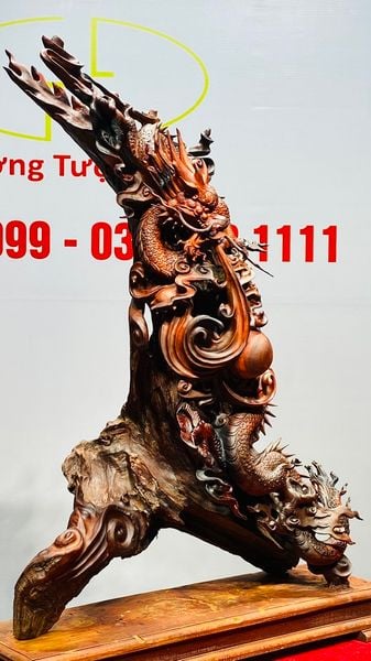 Nhất Long Vờn Ngọc Gỗ Trắc