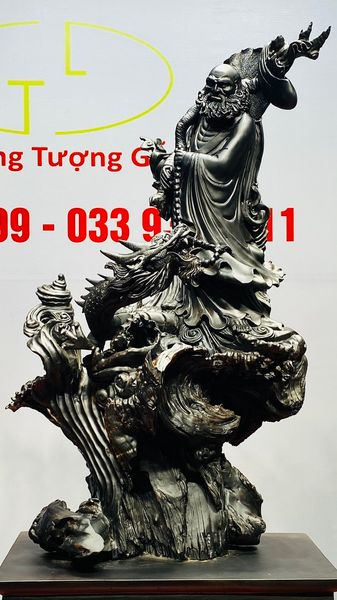 Đạt Ma Hàng Long Gỗ Mun Sừng