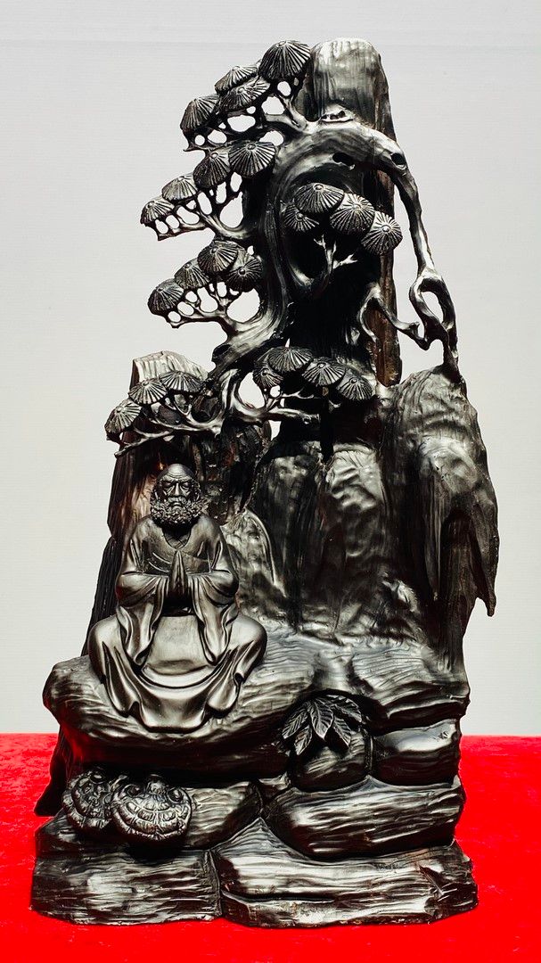 Đạt Ma Ngồi Thiền Gỗ Trắc