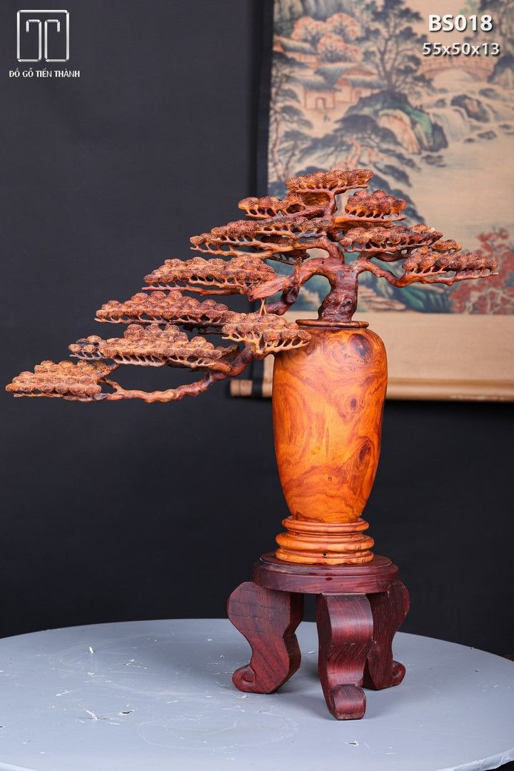 Bình Tùng Gỗ Sưa