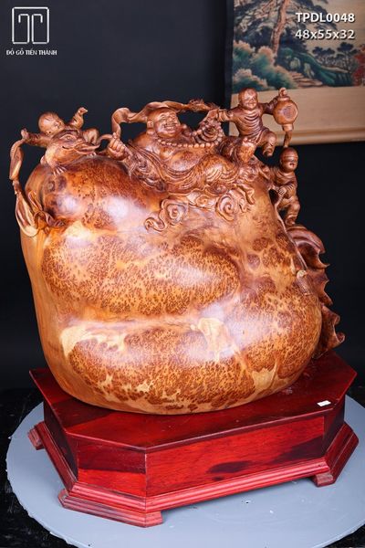 Di Lạc Tam Tiểu Thiềm Thừ Ngồi Bao Tiền Gỗ Nu Ngọc Am