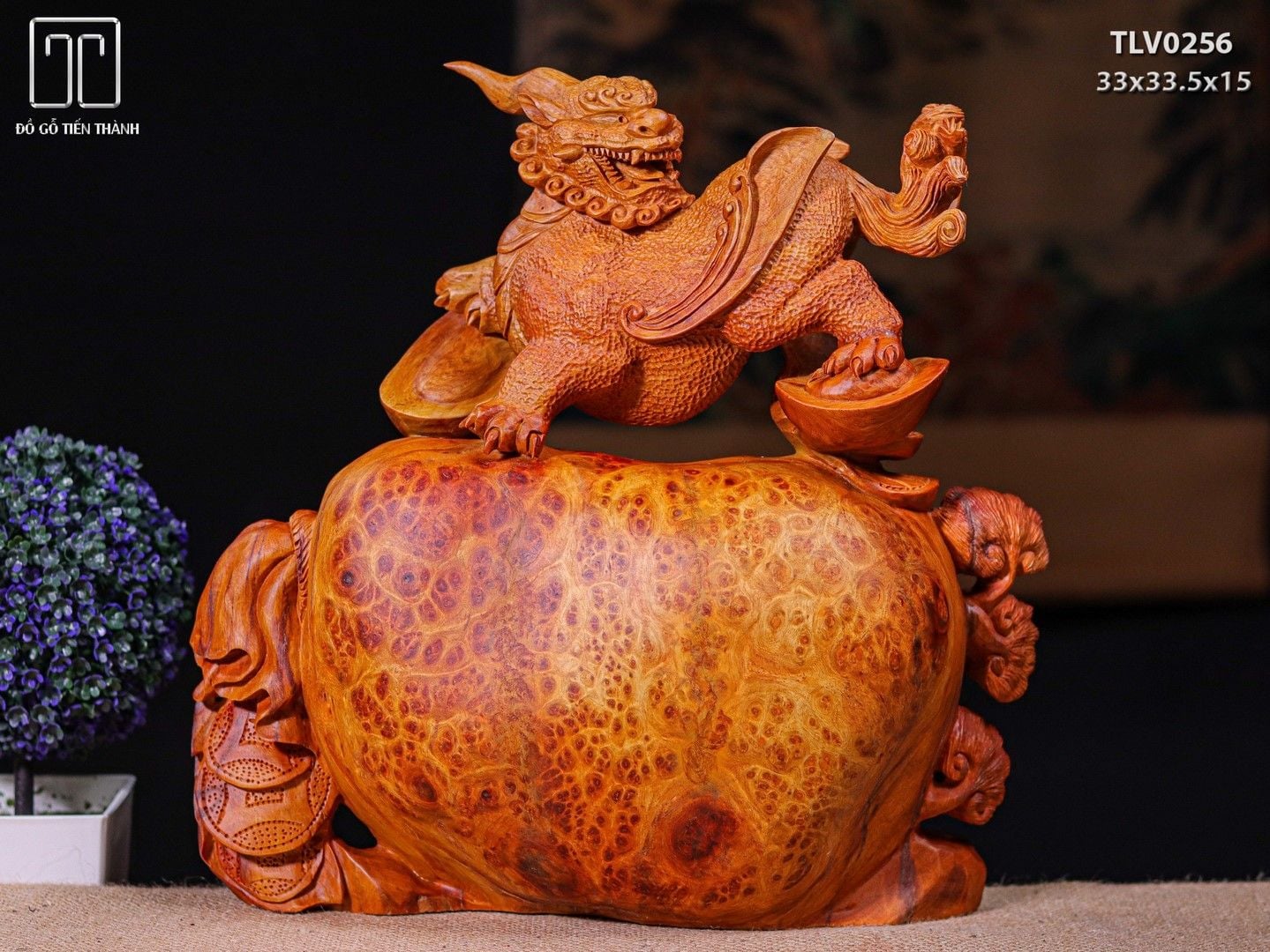 Tỳ Hưu Trấn Bao Tiền Gỗ Nu Hương