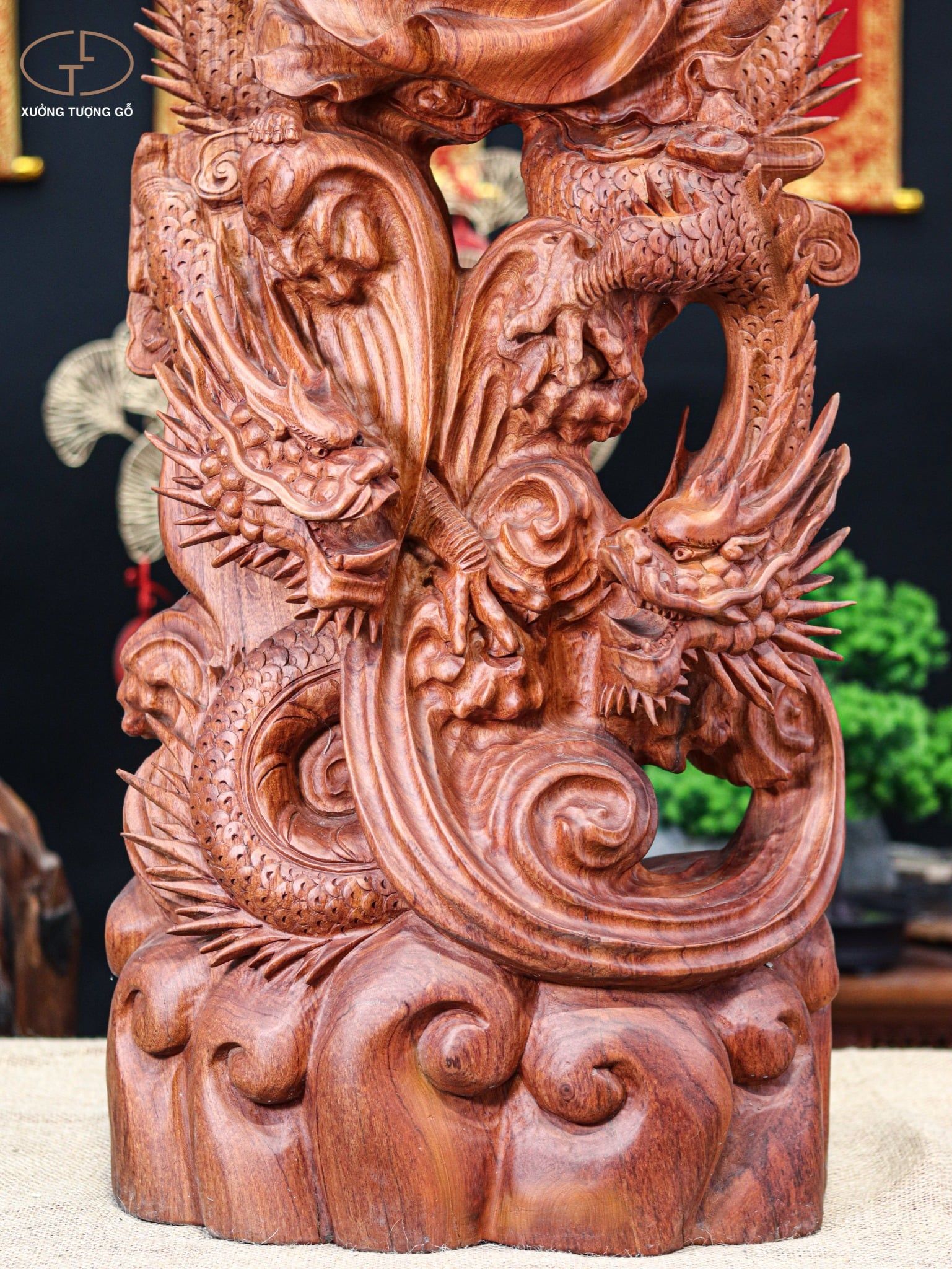 Đạt ma múa võ gỗ hương