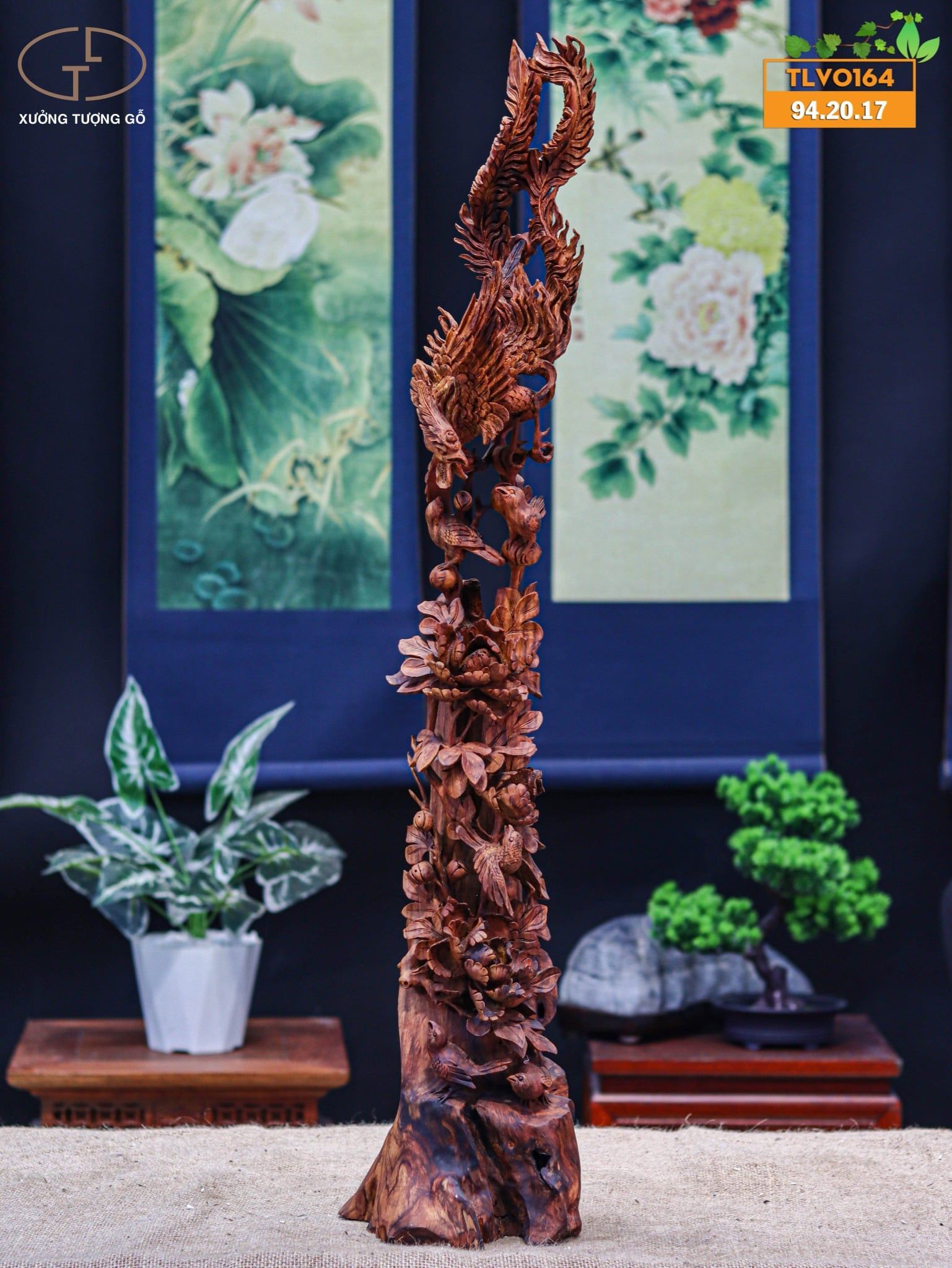 Ngũ điểu châu hoàng gỗ sưa