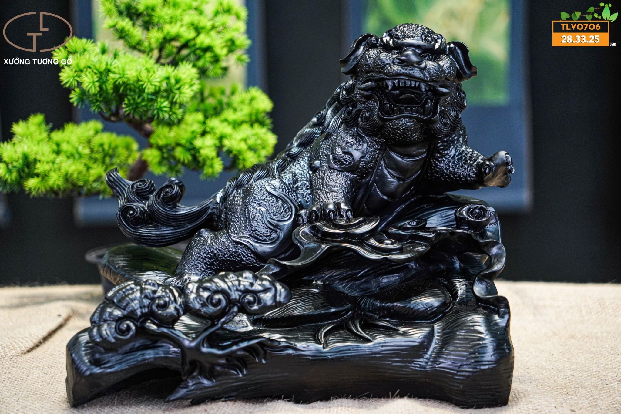 Nghê gỗ mun xừng