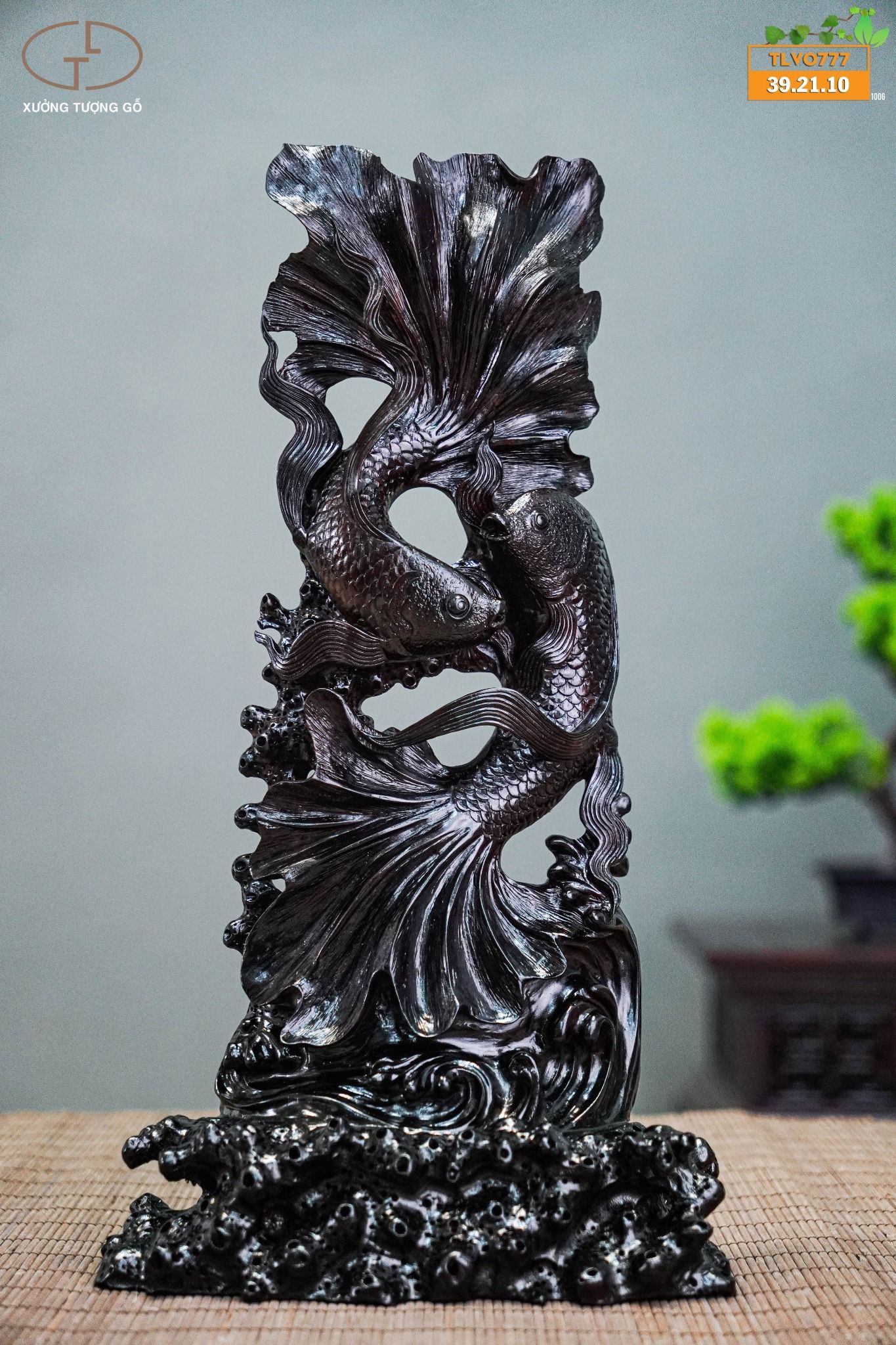 Song ngư vượt sóng gỗ trắc