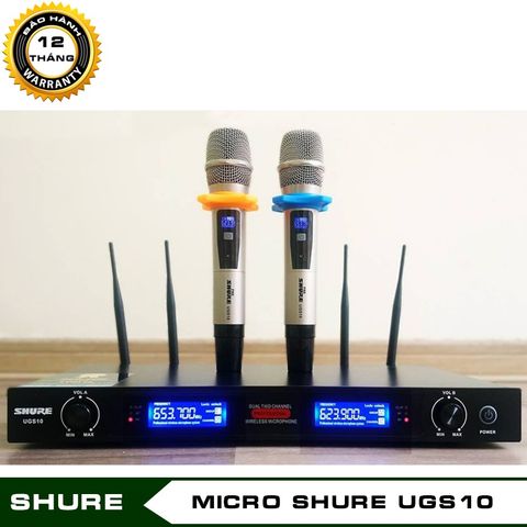  Bộ 02 Micro không dây Shure UGS 10 - 4 Antenna 