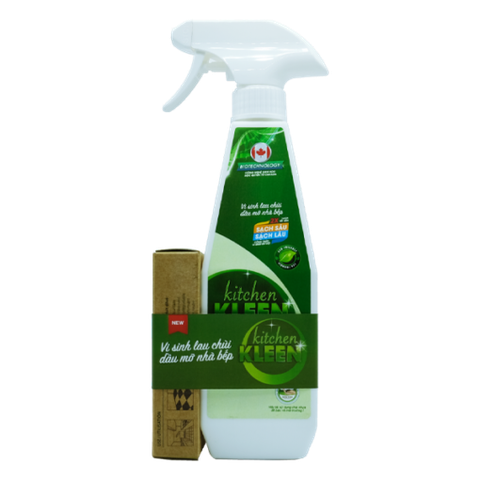  Bộ vi sinh lau chùi dầu mỡ Kitchen Kleen (01 Chai 500ml + 03 ống 5ml) 