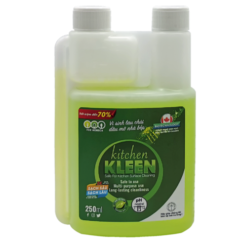  Bộ vi sinh lau chùi dầu mỡ Kitchen Kleen (1 chai 500ml + 1 bình 250ml) 