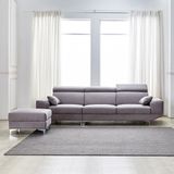 SF413 - SOFA VẢI SUEDE 4 CHỖ XUẤT KHẨU