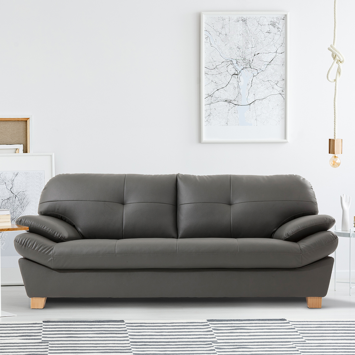 SF308 - GHẾ SOFA DA PU 3 CHỖ NGỒI