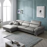 SF324 - GHẾ SOFA GÓC DA BÒ 4 CHỖ NGỒI