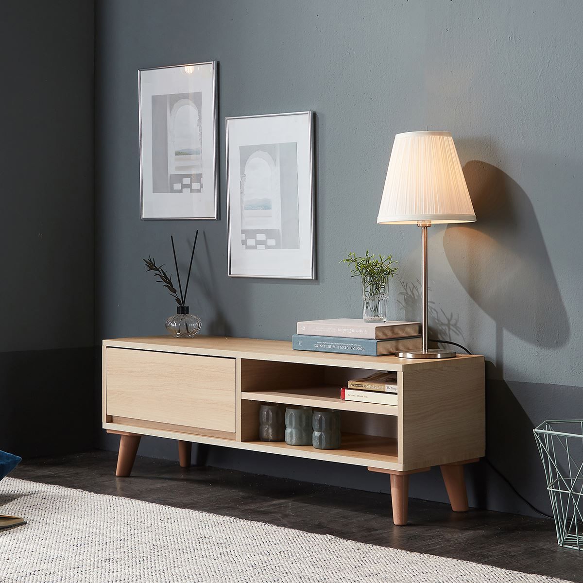 TS010 - KỆ TIVI GỖ MDF SCANDINAVIAN