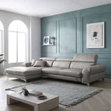 SF324 - GHẾ SOFA GÓC DA BÒ 4 CHỖ NGỒI