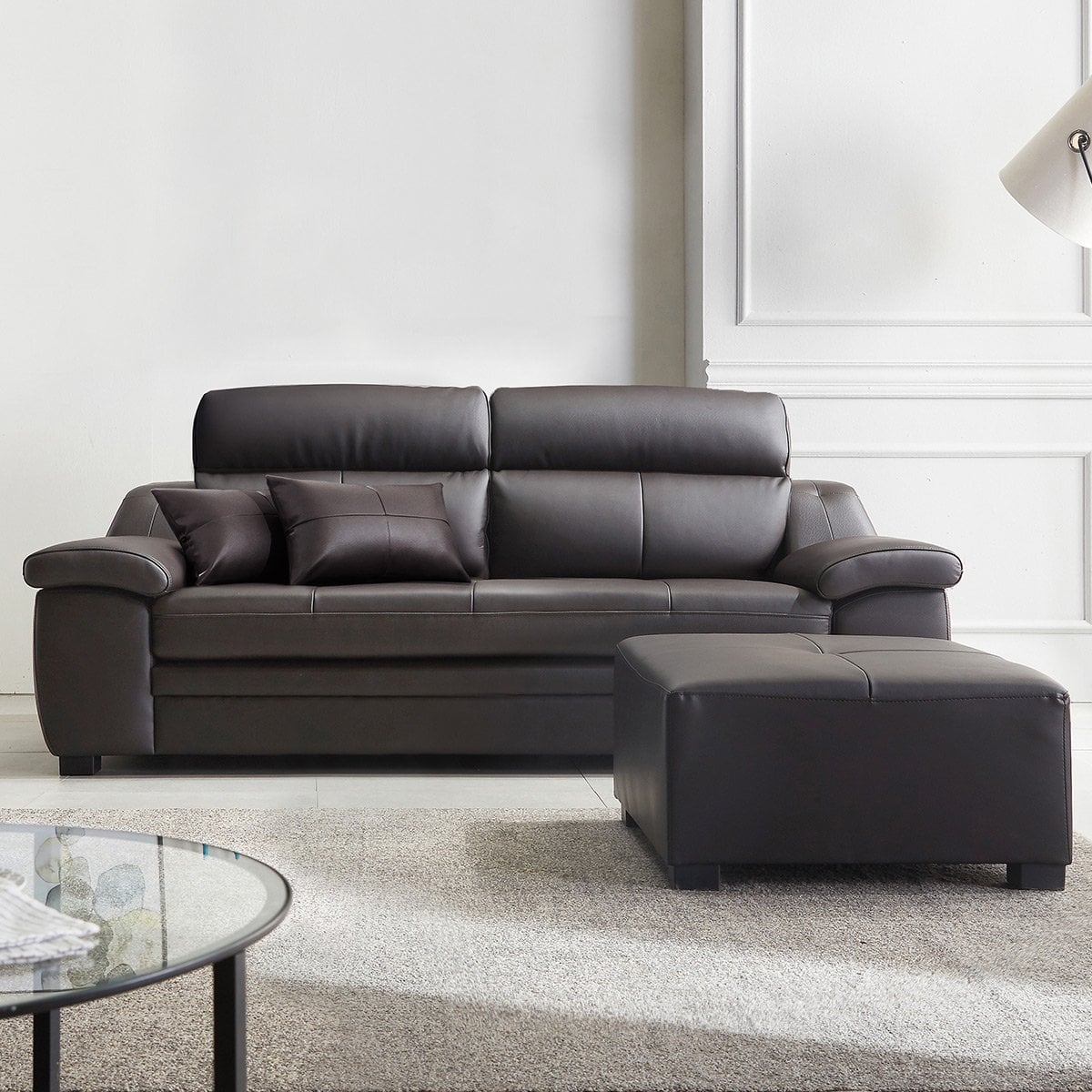 SF305A - GHẾ SOFA DA 3 CHỖ NGỒI