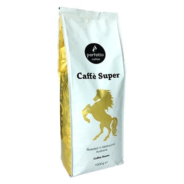 Cà phê hạt nguyên chất hảo hạng Perfetto Caffè Super 1000g nhập khẩu Úc - 100% Arabica Beans 
