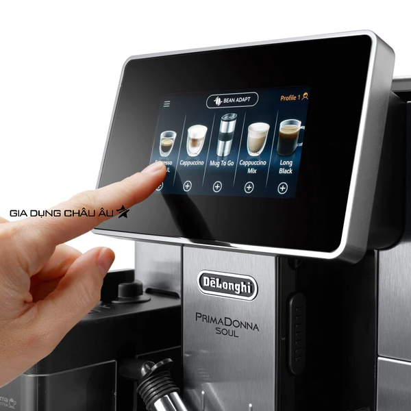  [CHÍNH HÃNG] Máy pha cà phê Delonghi Ecam610.75.MB - Automatic Coffee Maker Delonghi Primadonna Soul Ecam 610 75 MB 