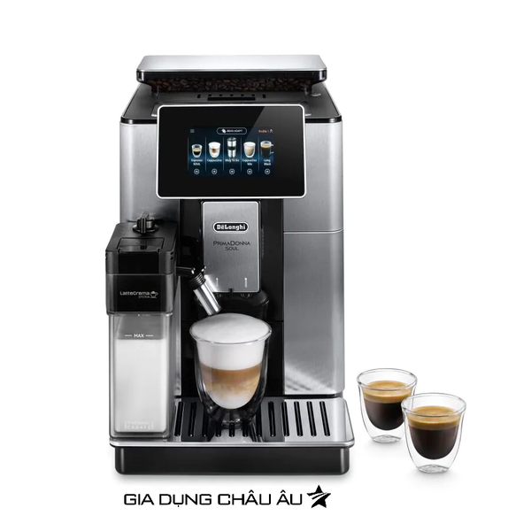  [CHÍNH HÃNG] Máy pha cà phê Delonghi Ecam610.75.MB - Automatic Coffee Maker Delonghi Primadonna Soul Ecam 610 75 MB 