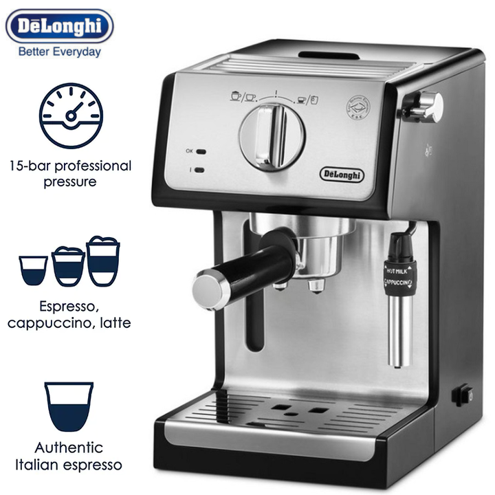  [CHÍNH HÃNG] Máy pha cà phê Delonghi ECP35.31 và ECP33.21.BK - Coffee Maker Machine Delonghi ECP 35.31 ECP 33.21 BK 
