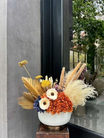 Chậu hoa khô nội thất 1 mặt M130677L