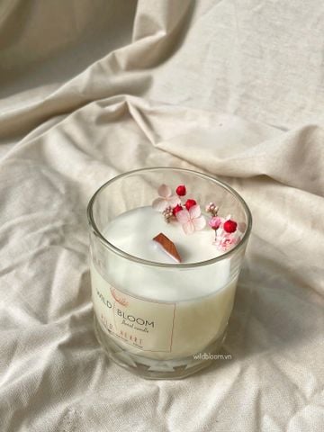Nến hoa Wild Heart-M- màu trắng