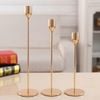 Set 3 chân nến kim loại gold