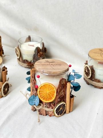 Nến decor Wild&Free-L- màu trắng