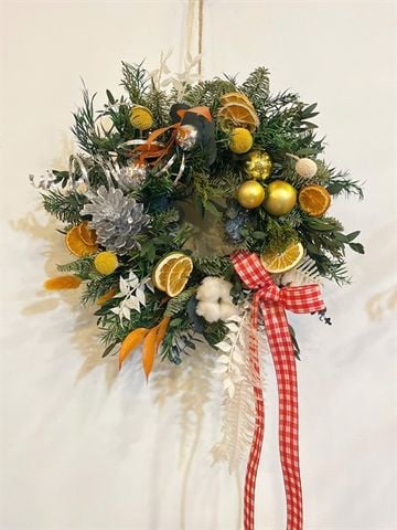 Vòng hoa khô Xmas 30cm M17109M