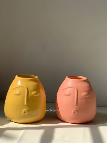 Bình gốm mặt thiền 035