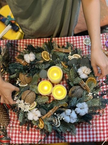 Xmas table wreath M17100F