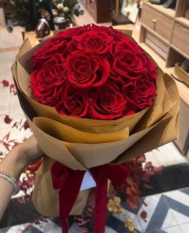 Bó hoa hồng preserved đỏ M111244M