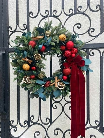 Vòng hoa khô Xmas 60cm M17107F