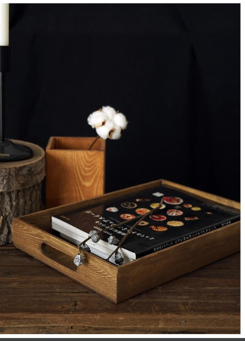 Khay gỗ nâu- 29x20x5 cm