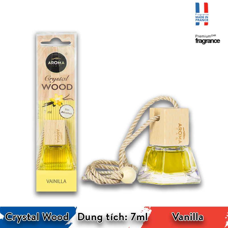  Tinh dầu treo Aroma Car Crystal Wood 7ml - Vanilla/ACCW04 