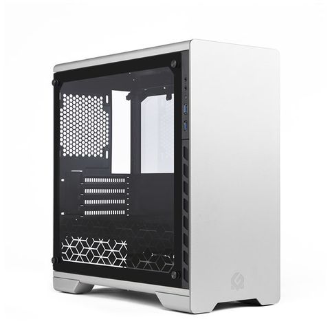 Case METALLIC GEAR NEO MICRO ATX SILVER TEMPERED GLASS - FULL ALUMINIUM CASE