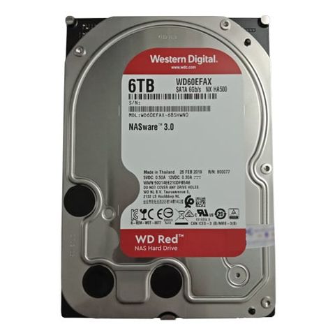HDD WD RED 6TB, 3.5, 64MB CACHE, 5400RPM