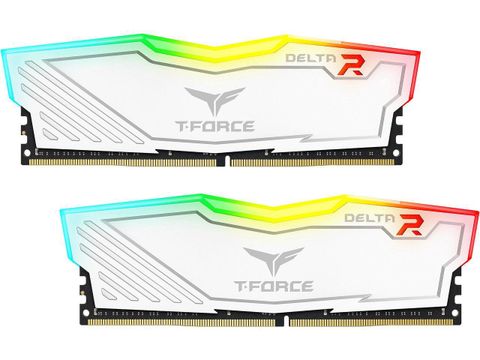 RAM TEAM T-FORCE DELTA RGB 16GB (2 X 8GB) BUS 3000 CL16 (WHITE)