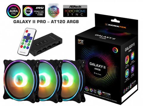 XIGMATEK GALAXY II PRO - AT120 ( PACK 3 FAN + CONTROLLER )