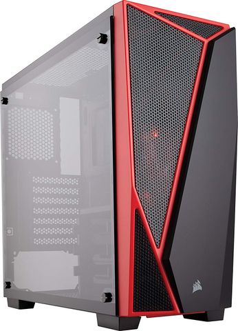 Case CORSAIR SPEC-04 TEMPERED GLASS BLACK / RED