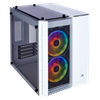 Case CORSAIR CRYSTAL SERIES 280X RGB TEMPERED GLASS MICRO ATX CASE — WHITE