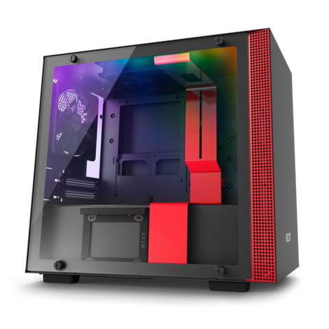 Case NZXT H200I SMART ATX (MATTE BLACK-RED)