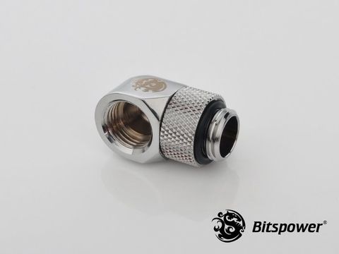 Bitspower G1/4'' Silver Shining Rotary 90-Degree IG1/4'' Extender