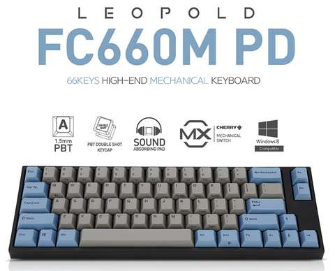Bàn phím LEOPOLD FC660MPD - BLUE GREY