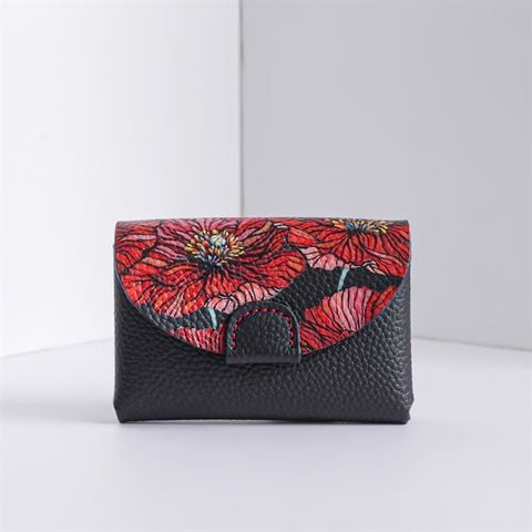  Ví Card N10 De33-Chỉ đỏ - Poppy Đỏ 