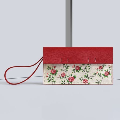  Ví V54 Do116-TR02 - Red Rose 24 - Quai đeo 