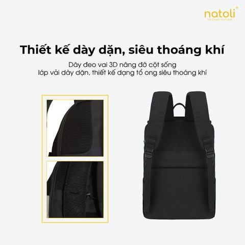 Balo laptop chống sốc NATOLI - BST Modern Flap Backpack B23