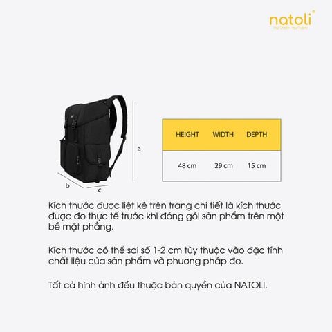 Balo nam nữ đi học NATOLI - WOLFI BACKPACK B7